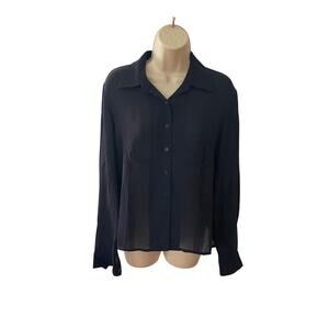 DUE PER DUE FOR HSN, SIZE 8, SILK SHEER LONG SLEEVE TOP